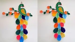 Peacock Wall Hanging Craft  | How to make Paper Peacock | Wall Hanging Craft @NavrasCrafts