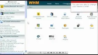 Change theme in whm