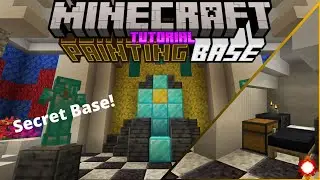 Minecraft How to Build a Painting Secret Base -Tutorial-
