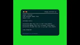 Python colorama - Changing color of text