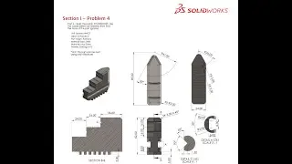 Solidworks CSWA Exam Practice | PART MODELLING | Section I - 4