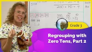 Regrouping with zero tens, part 2 (3-digit subtraction)