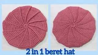 wonderful crochet double sided beret hat