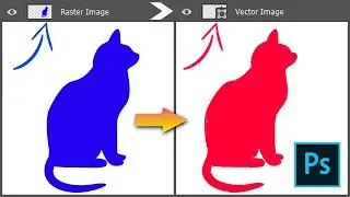How to Create Raster Image to vector Image ? Convert raster to vector Image in photoshop CC | EDiTok