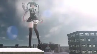 巨大サブカルチャーミクちゃんのラプラスショコラ [MMD Giantess Growth]