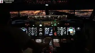 Night Landing in the Rain - Boeing 737-800