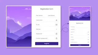 Responsive registration form in html & css