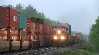 LAST TRAIN! CP 8715 met CP 9581 at Craighurst, Ontario