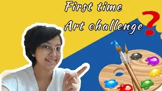 FIRST TIME ART CHALLENGE প্রথমবার আর্ট চ্যালেঞ্জ। কে জিতল?  🎨🖌️#art @mousumi0