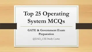 Top 25 Operating System MCQs for GATE & Govt Job Exams #govtjobs#cse#quiz#study