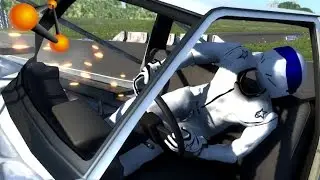 BeamNG.Drive Mod : Ragdoll Driver The Stig (Crash test)