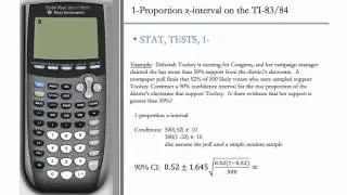 1-Proportion Confidence Interval (TI-83 & TI-84)