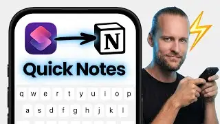 How to Take ONE-TAP Notion Quick Notes with iPhone Shortcuts