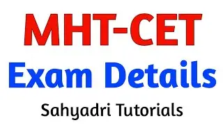 mht-cet 2021 Exam Details | Sahyadri Tutorials
