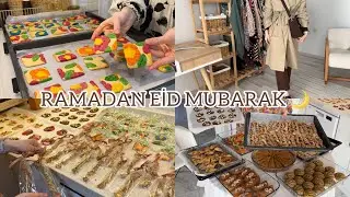 GELENEKSEL BAYRAM HAZIRLIĞI 🌙 | BAYRAM İKRAMLIKLARI | TAŞ KADAYIF TARİFİ | BAKLAVA | KOLAY TARİFLER🌱