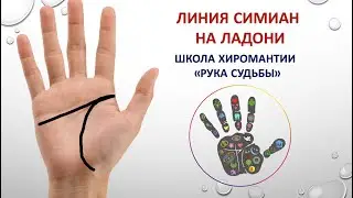 Линия Симиан на ладони. Срощенные линии Головы и Сердца. 