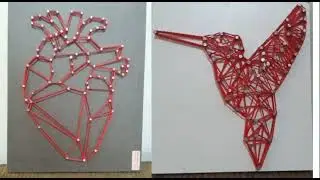 String Art: desenhar com linhas e pregos