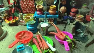 Gajar Ka Halwa Recipe by|Miniature Carrot Halwa |Gajar ka Halwa |Mini Cooking🥳