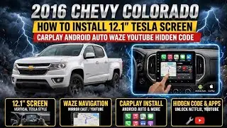 2016 Chevrolet Colorado 12.1" Carplay Android Auto Waze navigation mirror cast YouTube Hidden code