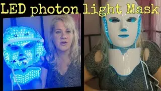 LED photon light therapy mask unboxing and demo.