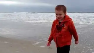 Jacob joining the polar bear club 12/22/2013 Long Island beach.