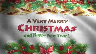 Merry Christmas Flag 2018 Background Animation FULL HD | Visual Effects Channel