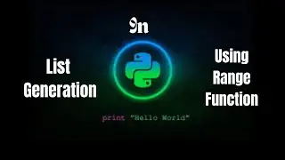 How To Generate A List With Python's Range() Function | Python Programming Tutorial