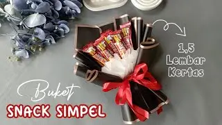 BUKET SNACK BENG-BENG SIMPEL WRAPPING 1,5 LEMBAR KERTAS CELLOPHANE IDE KADO HARI GURU / BUKET WISUDA