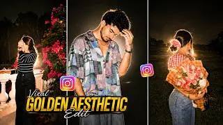 Instagram viral Golden Aesthetic Photo Editing |  How to Make Trending Ai Photo Instagram