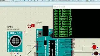 16. Gas Sensor Interface with Arduino in Proteus