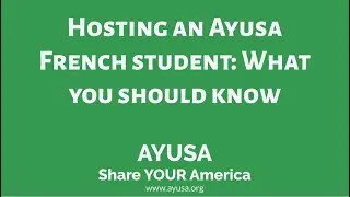 Hosting Ayusa French students