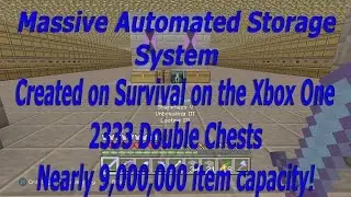 Minecraft 02 - Huge Fully Automated Stores on Survival - 2333 Double Chests, 9 Million Item Capacity