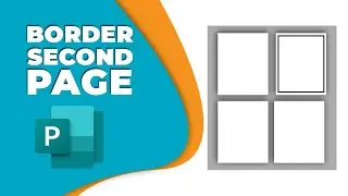 How to add border to second page in publisher