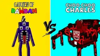 Characters GARTEN OF BAN BAN vs CHOO CHOO CHARLES in MINECRAFT!