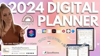 2024 ADAPT All-in-one Digital Planner ✍🏻🩷📔 Walk Through + iPad Integrations + Widgets