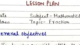 Maths lesson plan | B.ed | Fraction | How to write lesson plan | #aiou |solved lesson plan