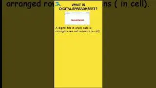 What is Digital Spreadsheet? EXCEL 