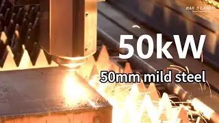 50kW 50mm carbon steel laser cutting | Han's Laser