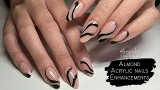 Beginner Nail Tech Tutorial:How to do an acrylic almond shape nail enhancement using sculpting forms