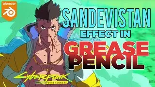 Cyberpunk Edgerunners - Sandevistan effect in Blender Grease Pencil