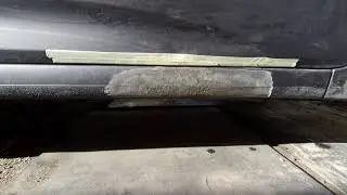Устраняю вмятину на пороге Hyundai Accent
