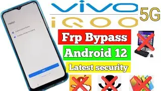 IQOO Z6 5G Frp Bypass Android 12 || All IQOO Android 12 Frp Byapss Without PC latest security
