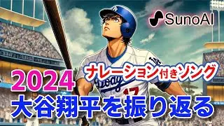大谷翔平さんの今年の偉業を振り返り（ナレーション付き）初旬編　応援ソング #sunoai