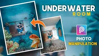 Picsart Underwater Room Manipulation Photo Editing Tutorial | Picsart new style photo editing