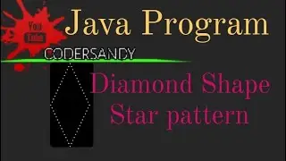 Print Diamond Shape Starpattern program in java l 