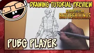 [PREVIEW] How to Draw the PUBG Cover Art Character (PlayerUnknown's Battlegrounds) | Time Lapse