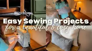 Easy DIY Sewing Projects: Bread Bags, Seat Cushion & Throw Pillows