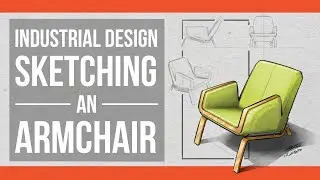Iindustrial Design Sektching: How to draw an armchair