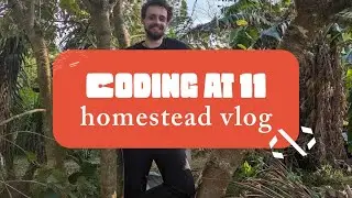 Homestead Vlog:  Coding at 11 (Habbo Hotel) and prepping to plant a new tree!