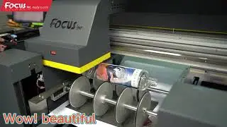 #uv #uvdtfprinting #digitalprinter Glass bottle printing by Alpha-Jet uv printer!